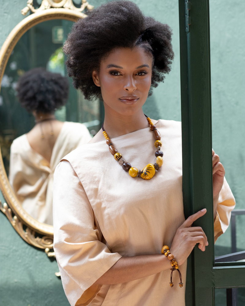 YELLOW JARINA NECKLACE