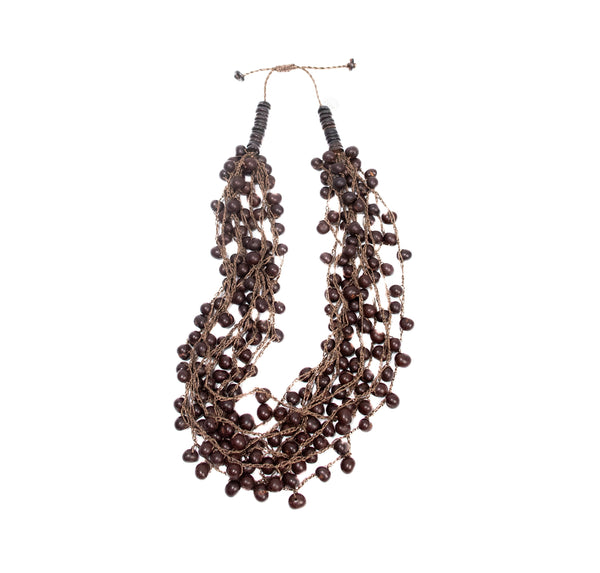 BROWN AÇAÍ LAYERED NECKLACE