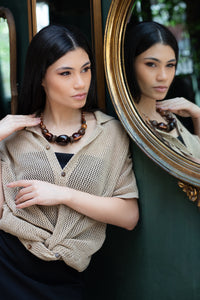 BROWN JARINA NECKLACE